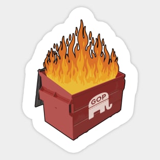 Trumpster Fire Sticker